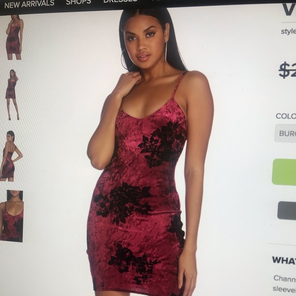 windsor burgundy velvet dress